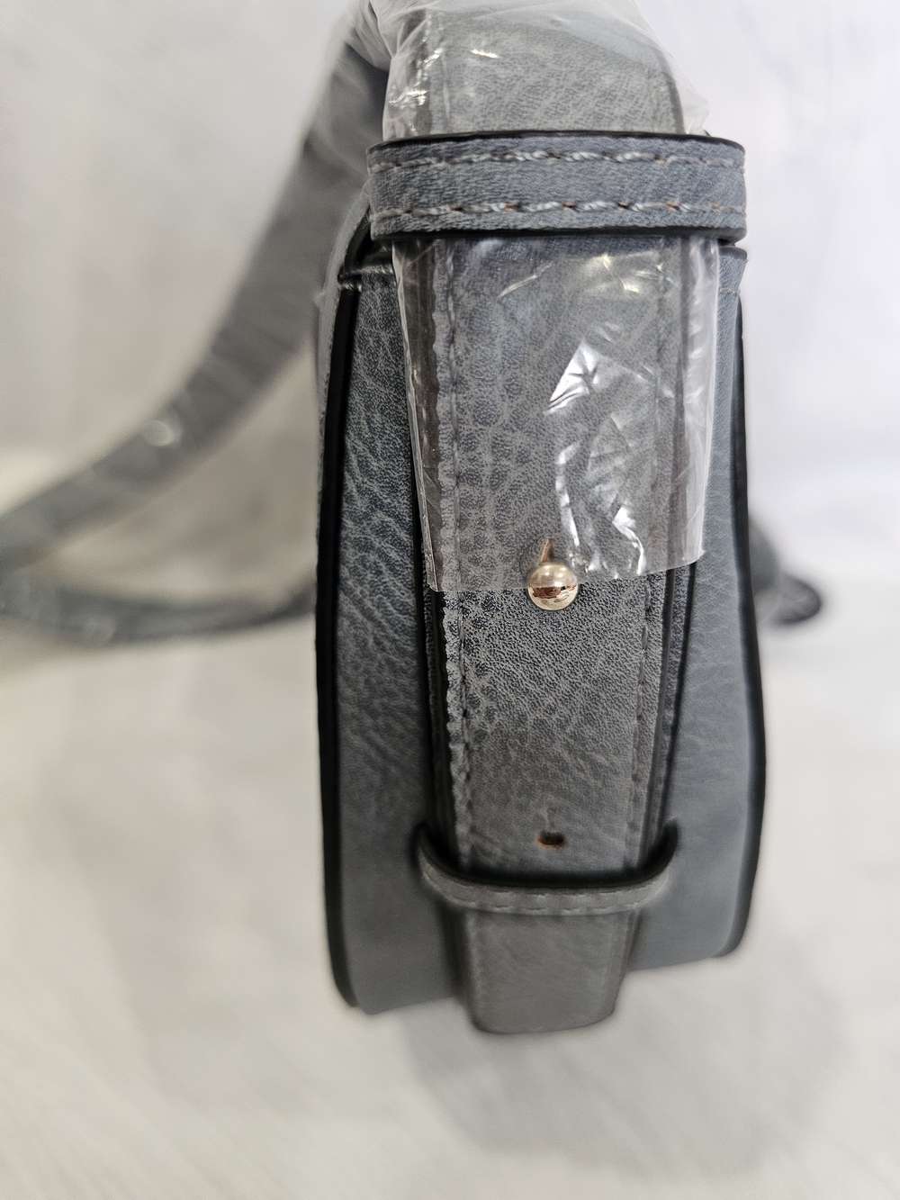 K. Carroll Denim blue Semi-Circle Crossbody Bag with RFID Protection - Picture 9 of 11